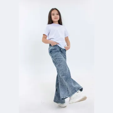 Açık Mavi Bol Paça Jean