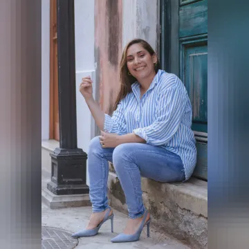 Mavi Çizgili Pamuklu Gömlek