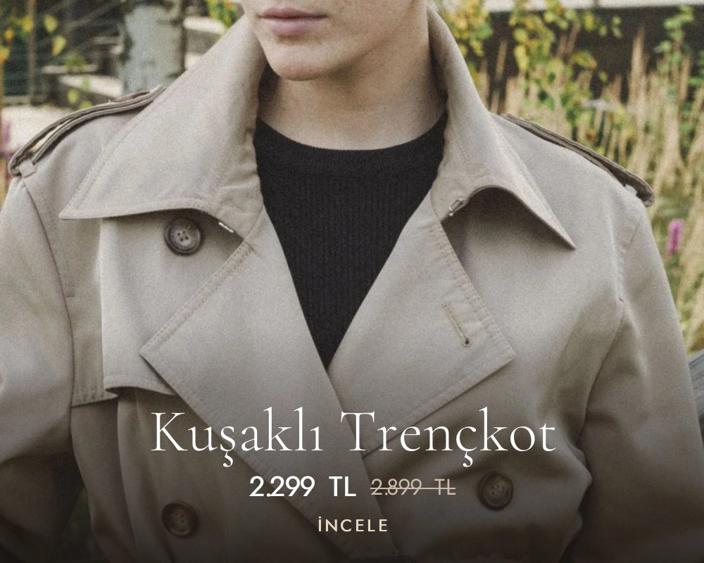 Kuşaklı trençkot 2.299 TL
