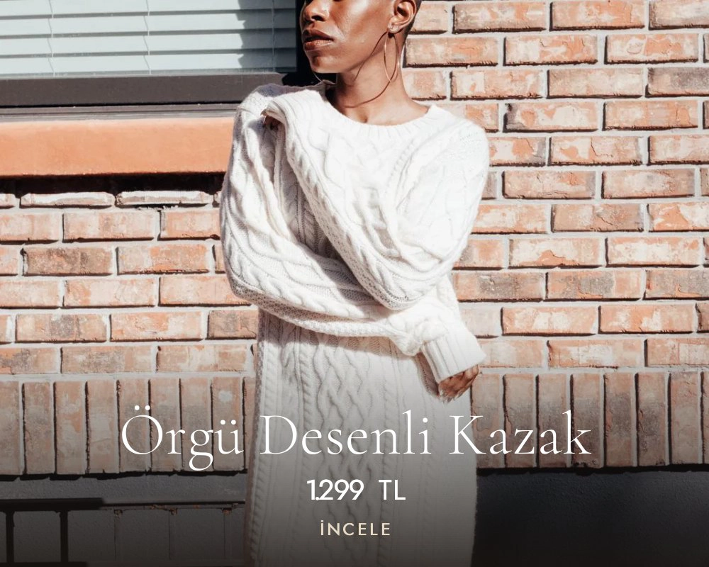 Örgü desenli kazak 1.299 TL